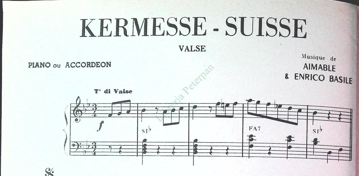 TROMPETTE-MUSETTE - KERMESSE-SUISSE - SPARTITO-SHEET-MUSIC