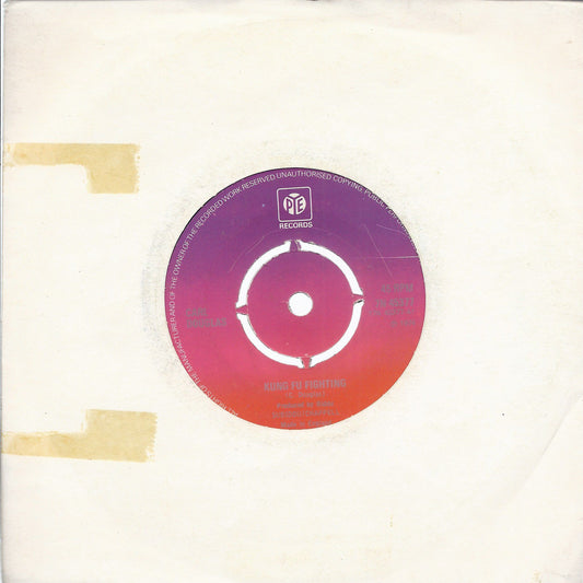 KUNG FU FIGHTING - GAMBLIN' MAN -- CARL DOUGLAS  -  silver label text