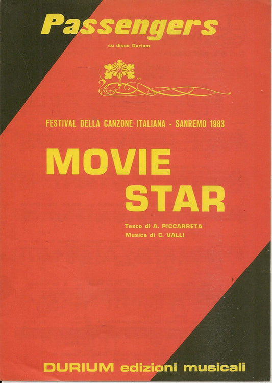 MOVIE STAR A. PICARRETTA - C. VALLI - PASSENGERS SANREMI 1983