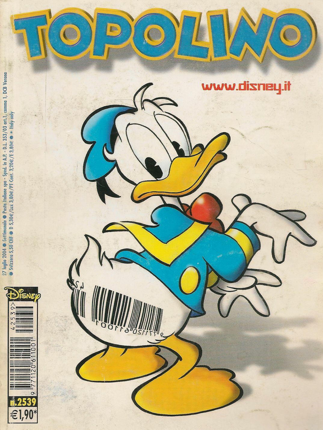 TOPOLINO N. 2539 - 27 LUGLIO 2004