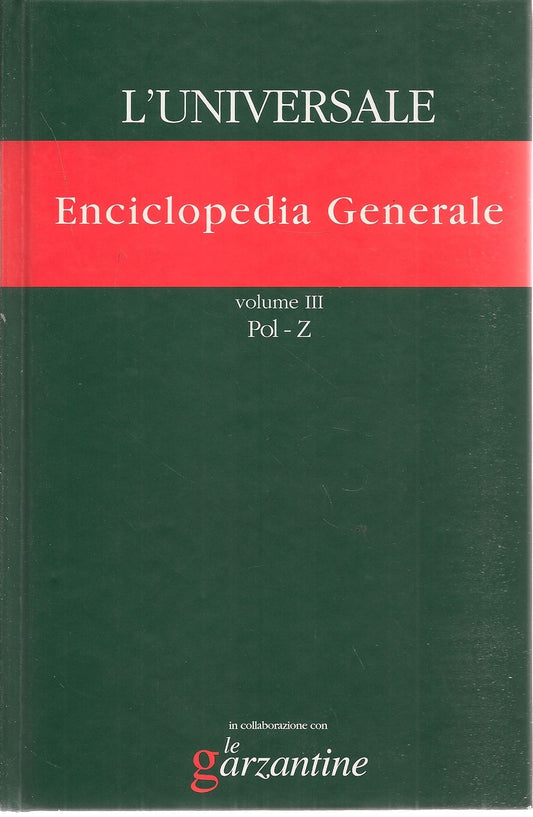 L'UNIVERSALE GRANDE ENCICLOPEDIA TEMATICA VOL. 3 ENCICL. GENERALE  VOL. 3  Pol-Z
