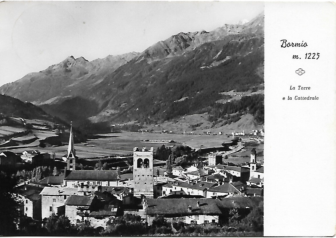 BORMIO - LA TORRE E LA CATTEDRALE - V1957