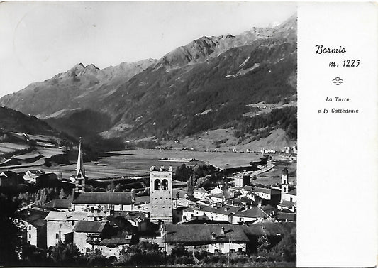 BORMIO - LA TORRE E LA CATTEDRALE - V1957