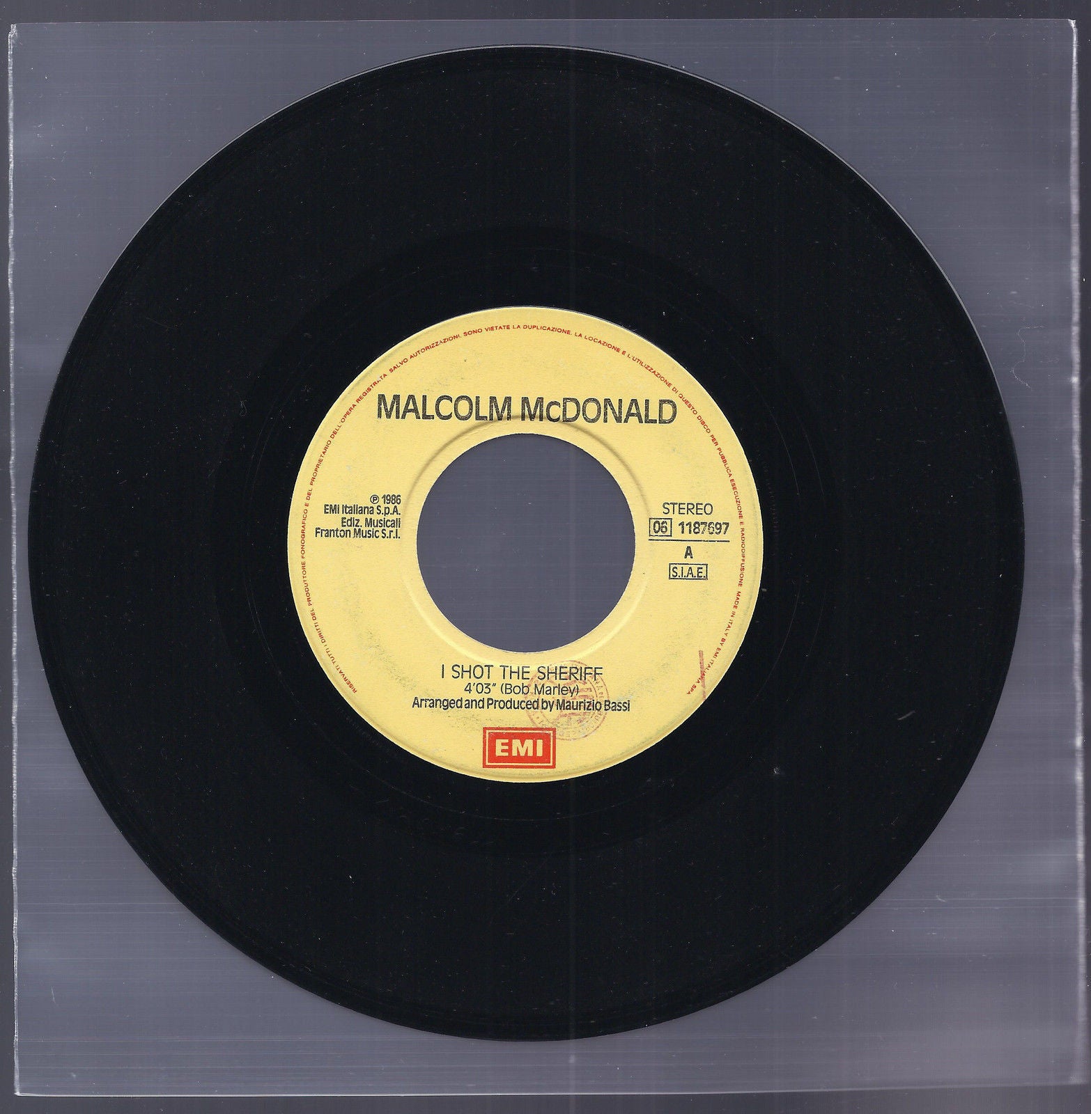 I SHOT THE SHERIFF - GOOD SHERIFF == MALCOLM McDONALD