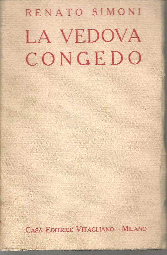 LA VEDOVA CONGEDO - RENATO SIMONI
