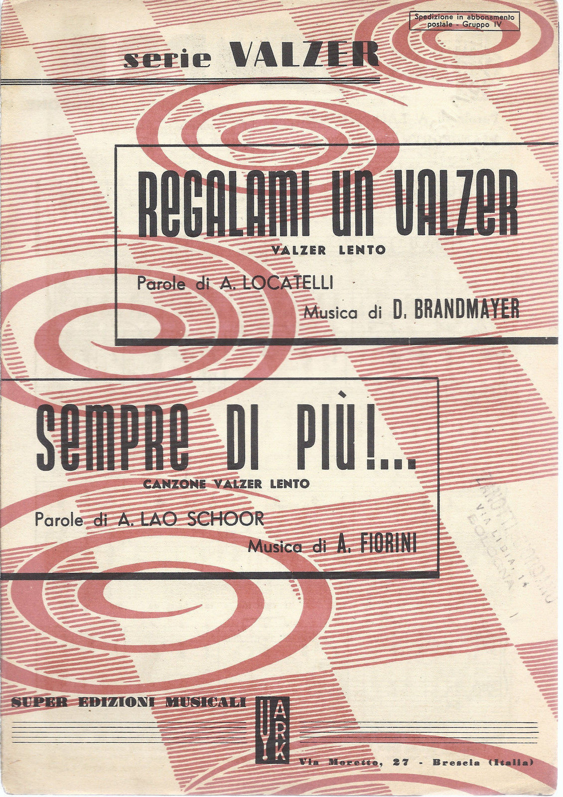 REGALAMI UN VALZER (D. Brandmayer) - SEMPRE DI PIU'! (A. Fiorini) # SPARTITO