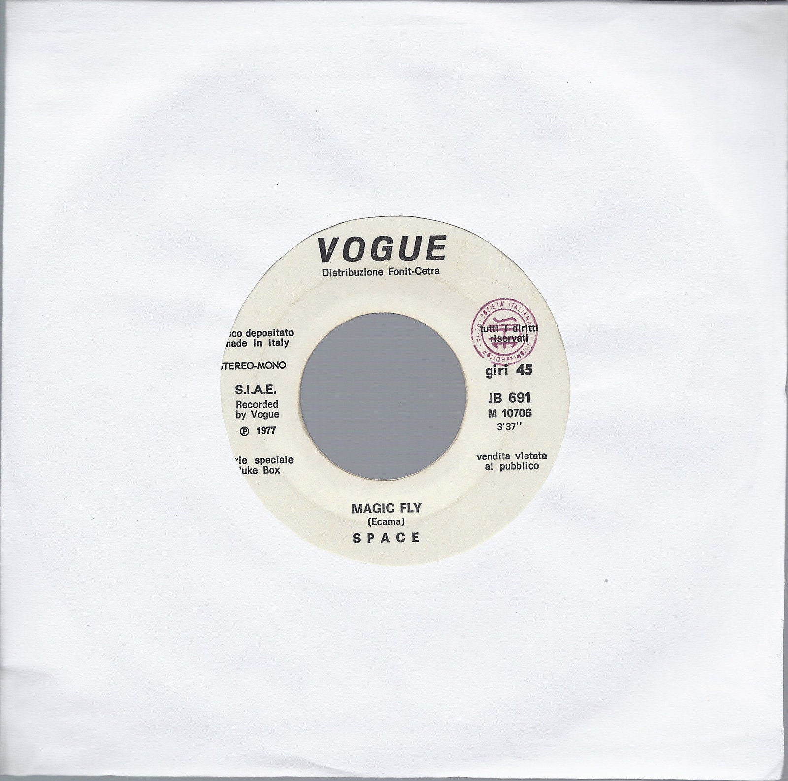 MAGIC FLY - MAGIC FLY # SPACE - Edizione per Juke Box