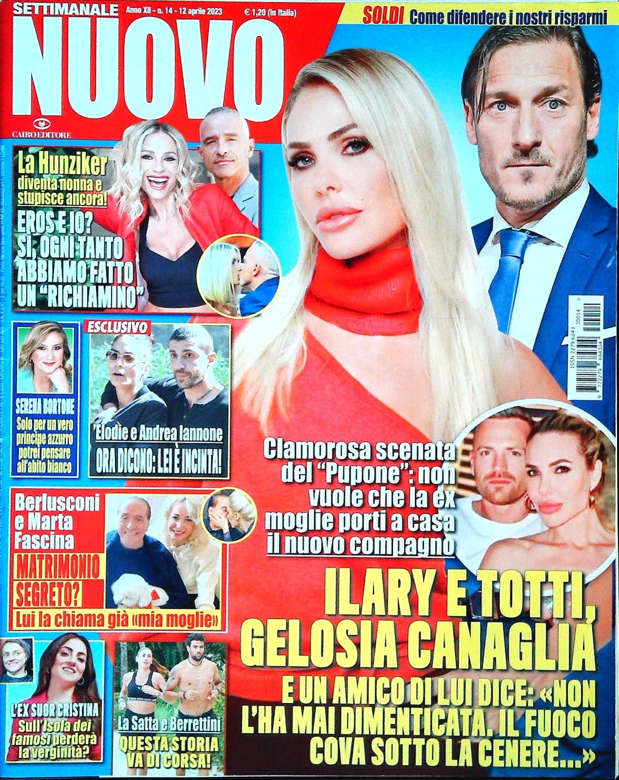 SETTIMANALE NUOVO - 12 APRILE 2023 - ILLARY-TOTTI-BERLUSCONI-FASCINA- HUNZICKER