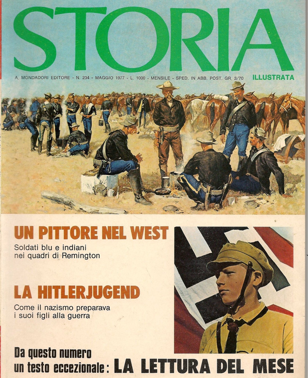STORIA ILLUSTRATA N. 234 - MAGGIO 1977 PITTURA REMINGTON -LA HITLERJUGEND
