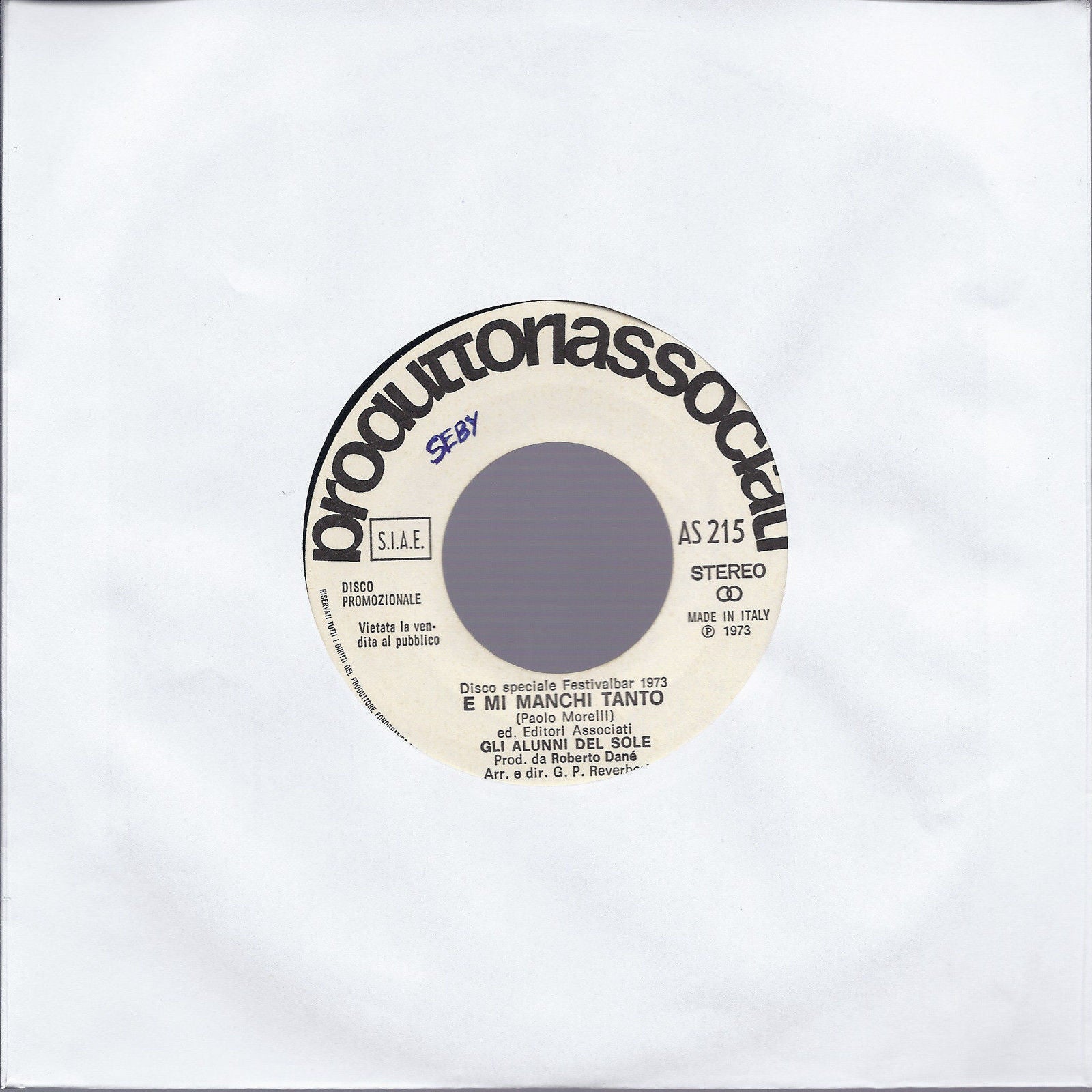 E MI MANCHI TANTO # GLI ALUNNI DEL SOLE -- SAW A NEW MORNING # BEE GEES - Promo