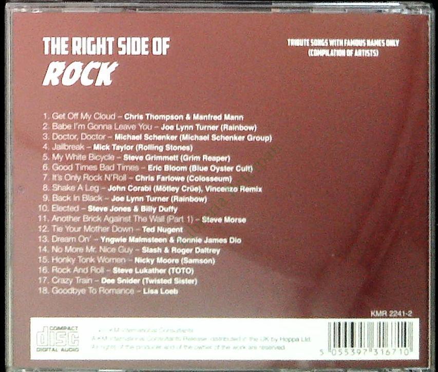THE RIGHT SIDE O F ROCK - CD