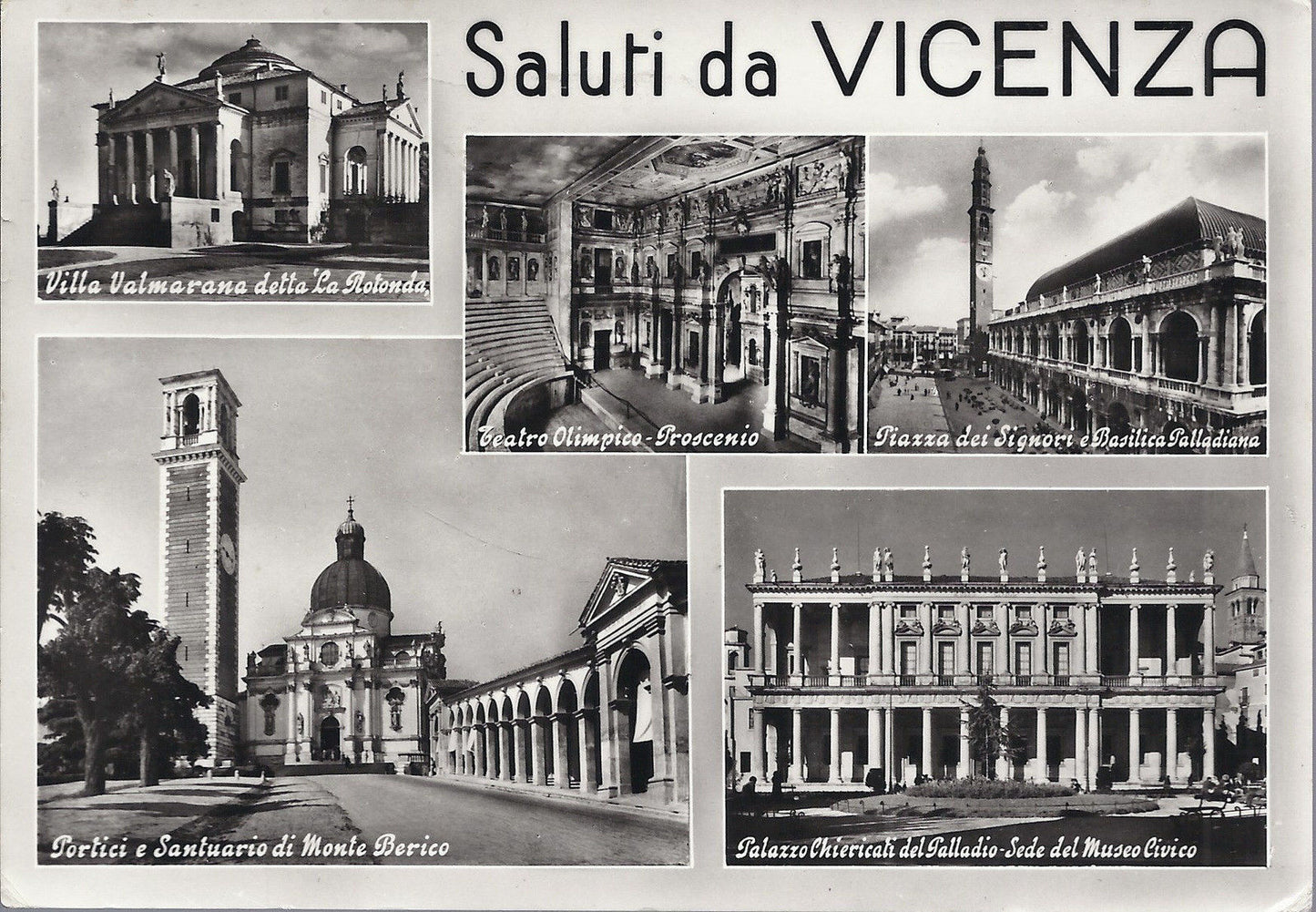 VICENZA - SALUTI - 5 VEDUTE - V 1959 - FG