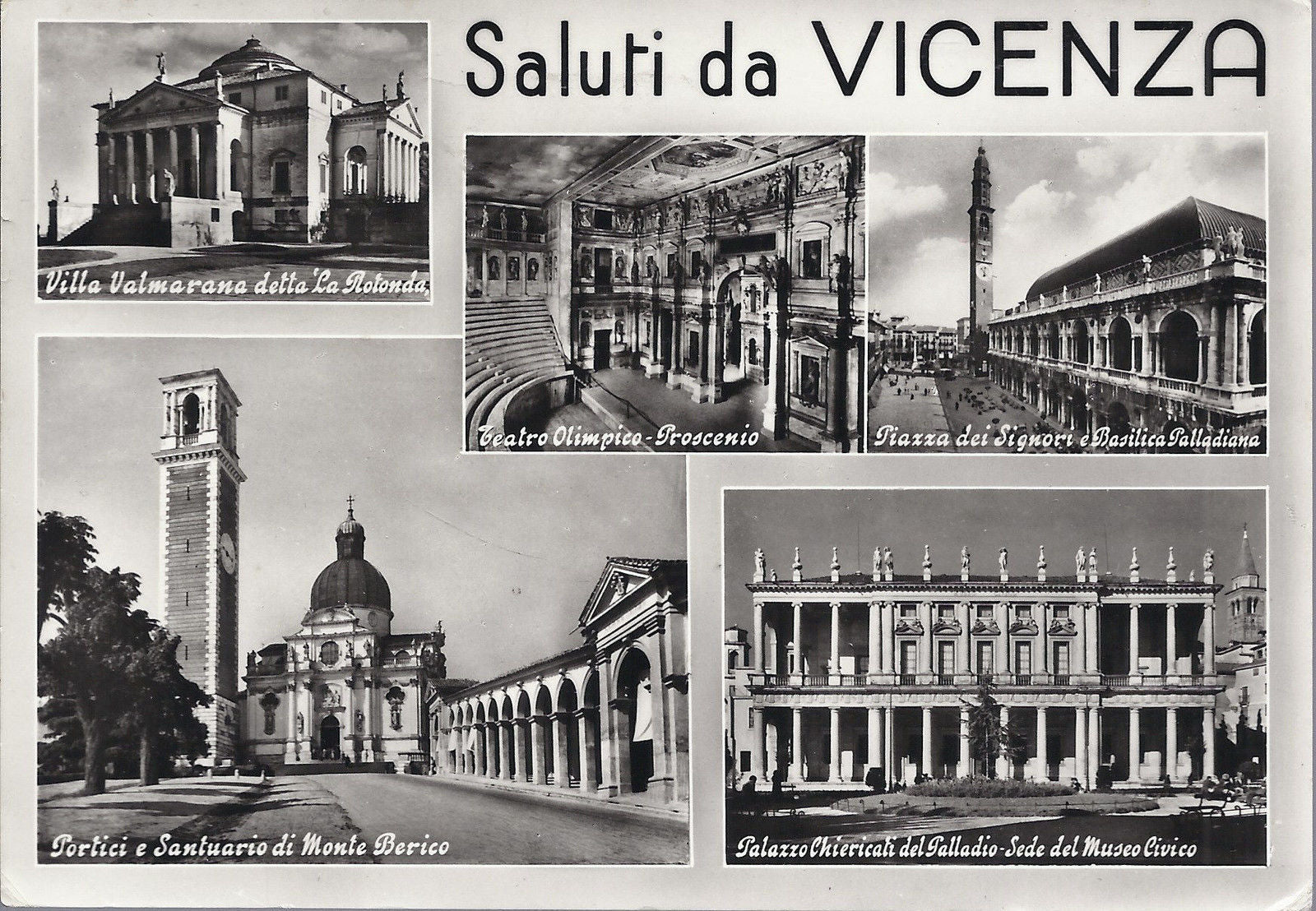VICENZA - SALUTI - 5 VEDUTE - V 1959 - FG