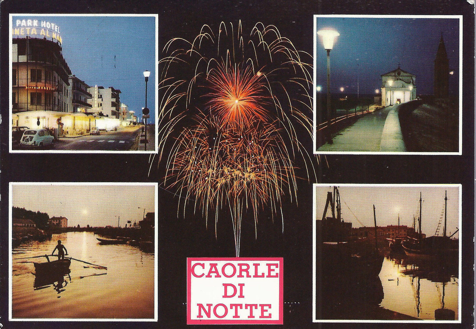 CAORLE DI NOTTE - 4 VEDUTE - V 1968 - FG
