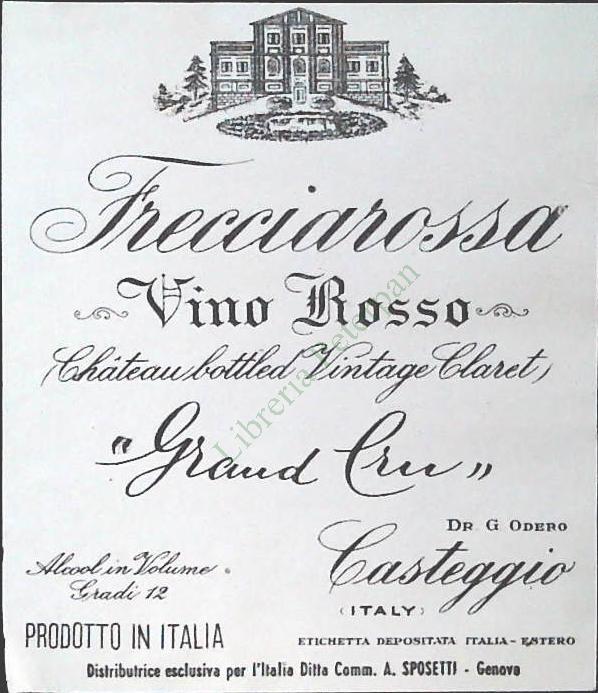 FRECCIAROSSA - VINO ROSSO GRAN CRU - ETICHETTA VINO