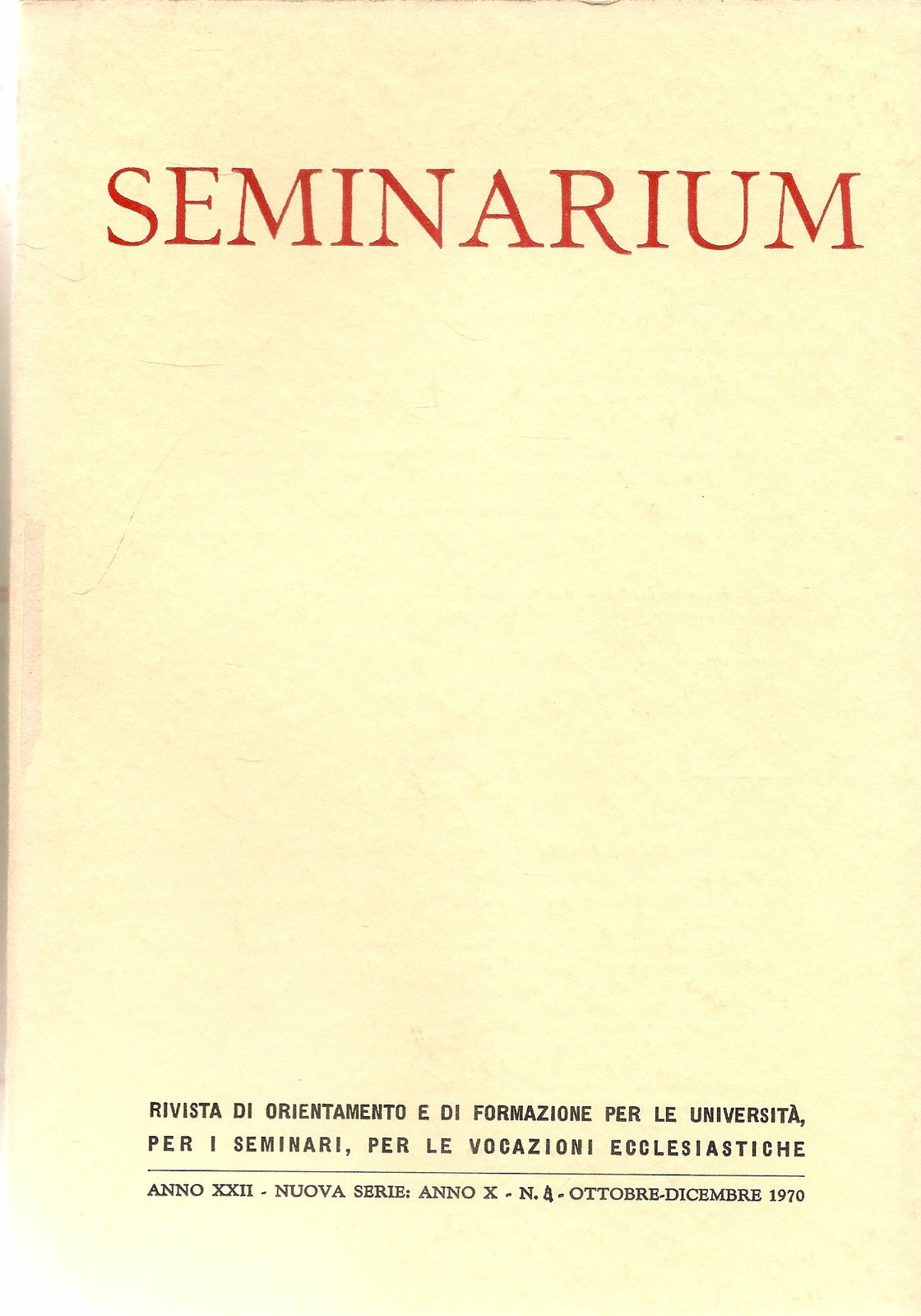 SEMINARIUM N. 4 - 1970
