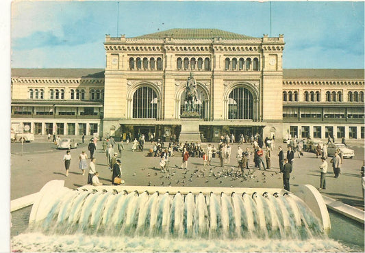 HANNOVER - HAUPTBAHNOF MIT BRUNNEN - V1964