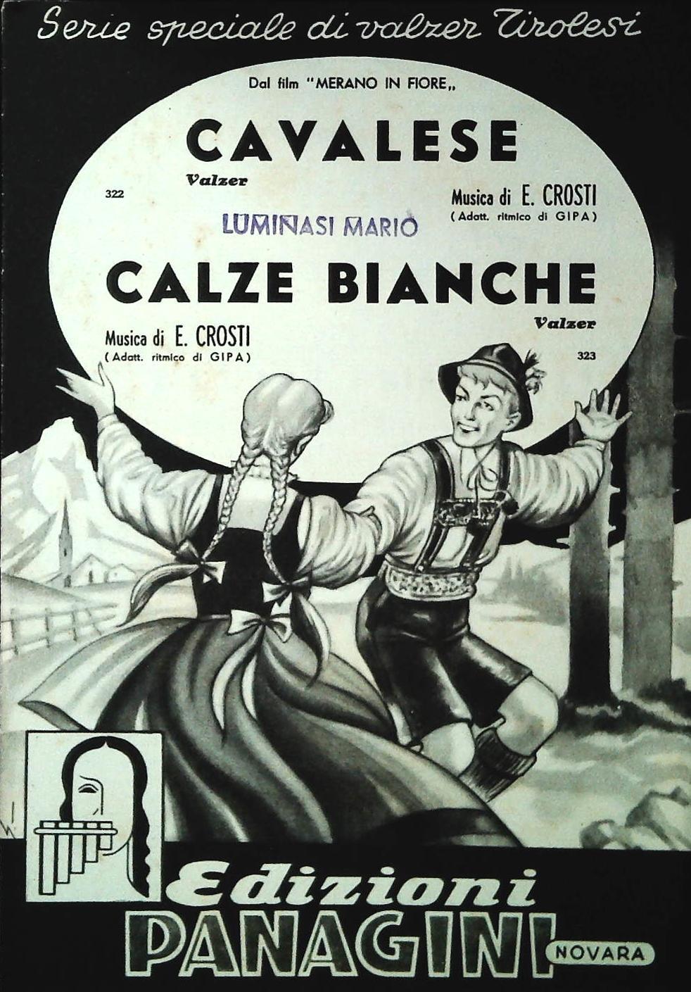 CAVALESE. valzer - CALZE BIANCHE. valzer - SPARTITO-SHEET MUSIC