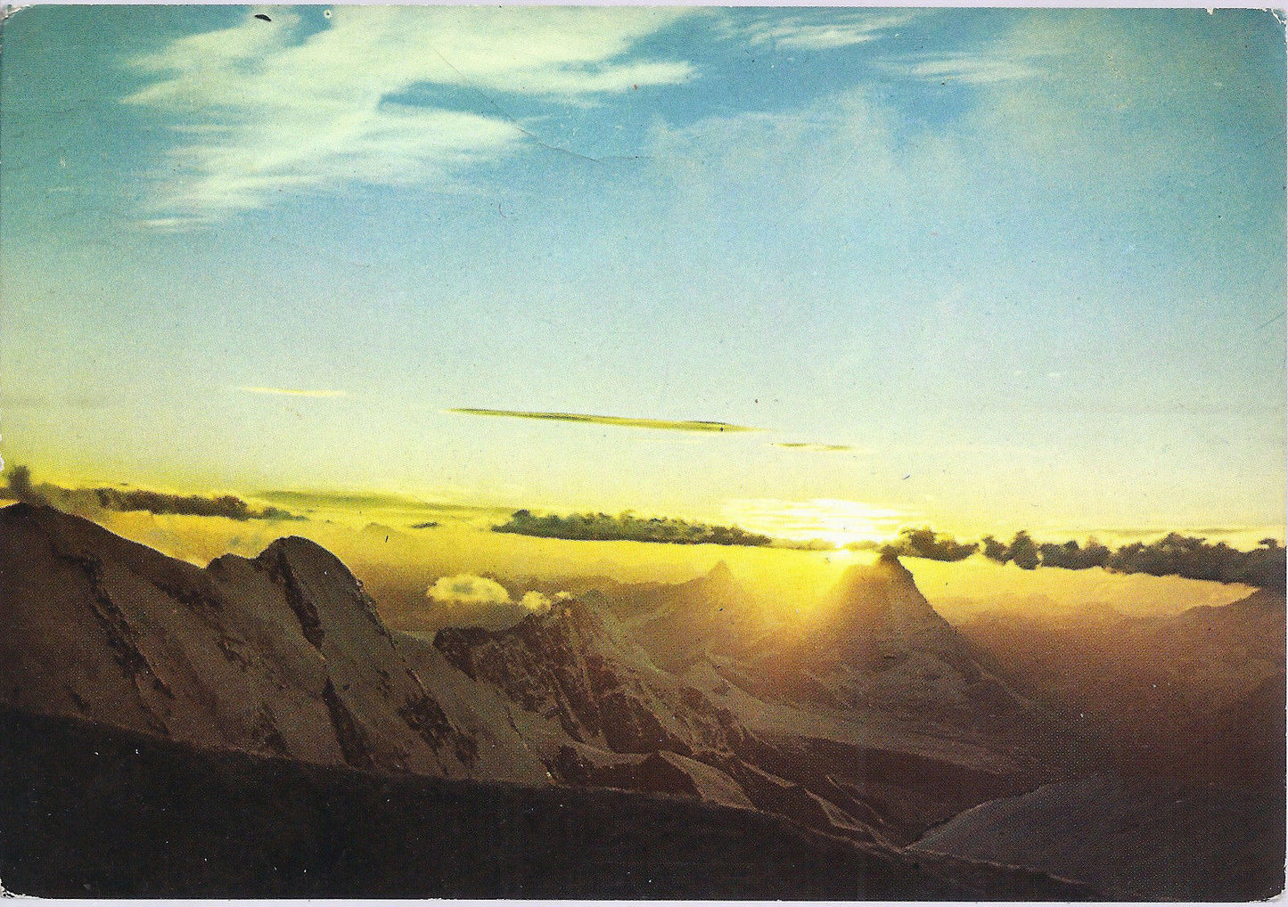 MONTE ROSA - TRAMONTO DAL RIFUGIO REGINA MARGHERITA - V 1969