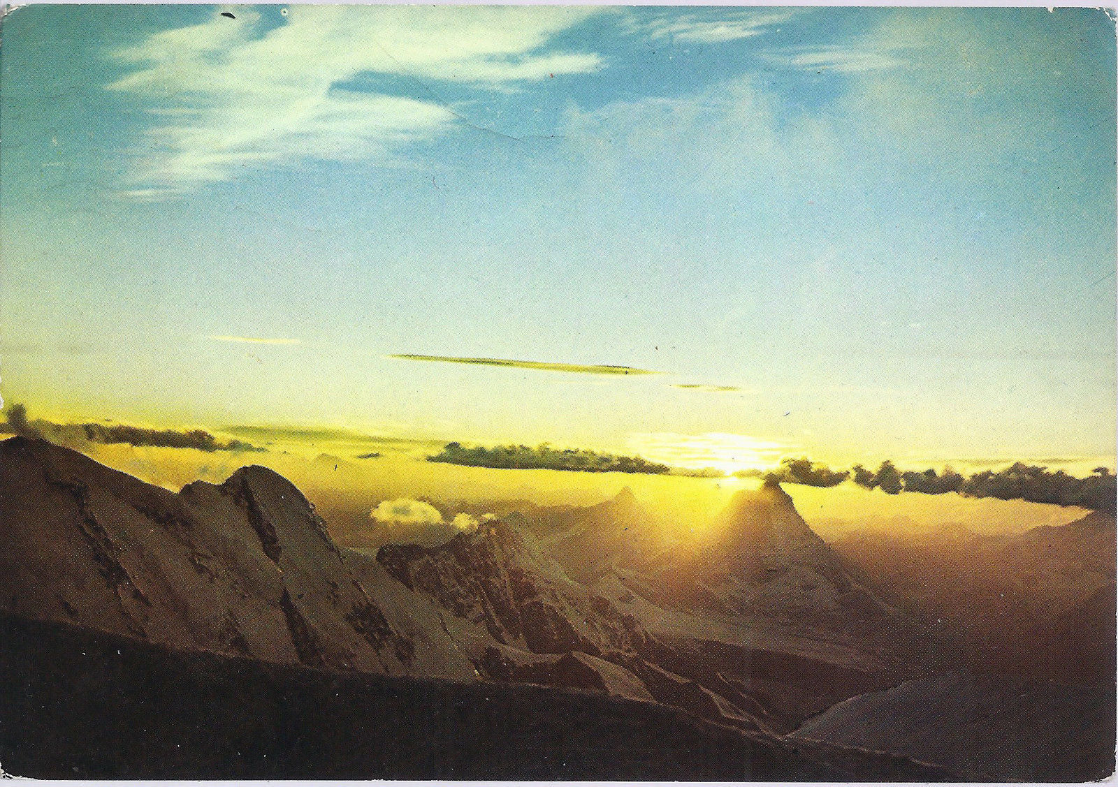 MONTE ROSA - TRAMONTO DAL RIFUGIO REGINA MARGHERITA - V 1969