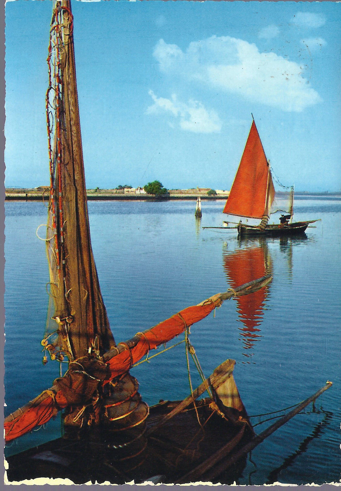 LIDO DI JESOLO - BARCHE SULLA LAGUNA - V 1965 - FG