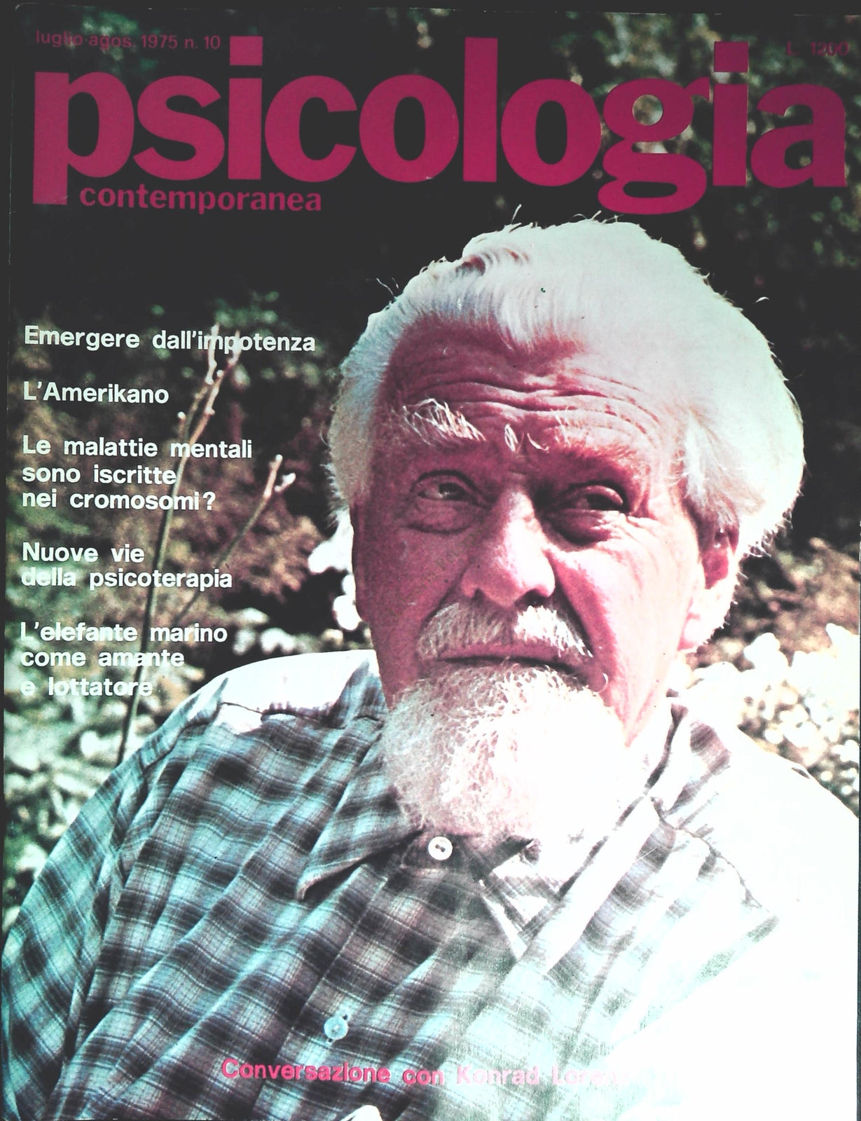 PSICOLOGIA CONTEMPORANEA N. 10 - LUGLIO.AGOS. 1975