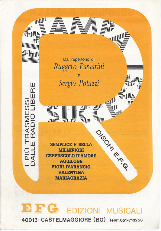 7 SUCCESSI DI Ruggero Passarini e Sergio Poluzzi # SPARTITO