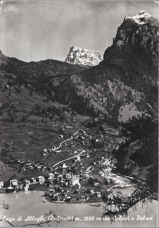 LAGO DI ALLEGHE - VERSO COLDAI E PELMO - V 1953