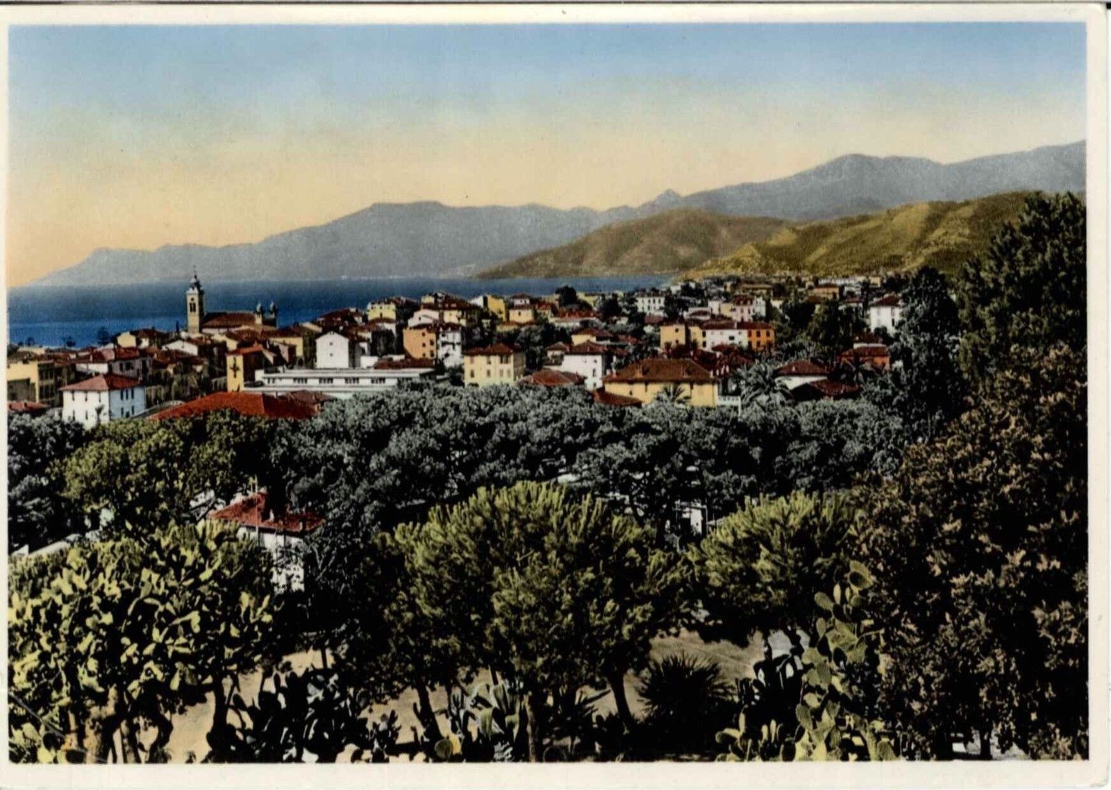 BORDIGHERA - PANORAMA -1952 - ACQUARELLO FINE