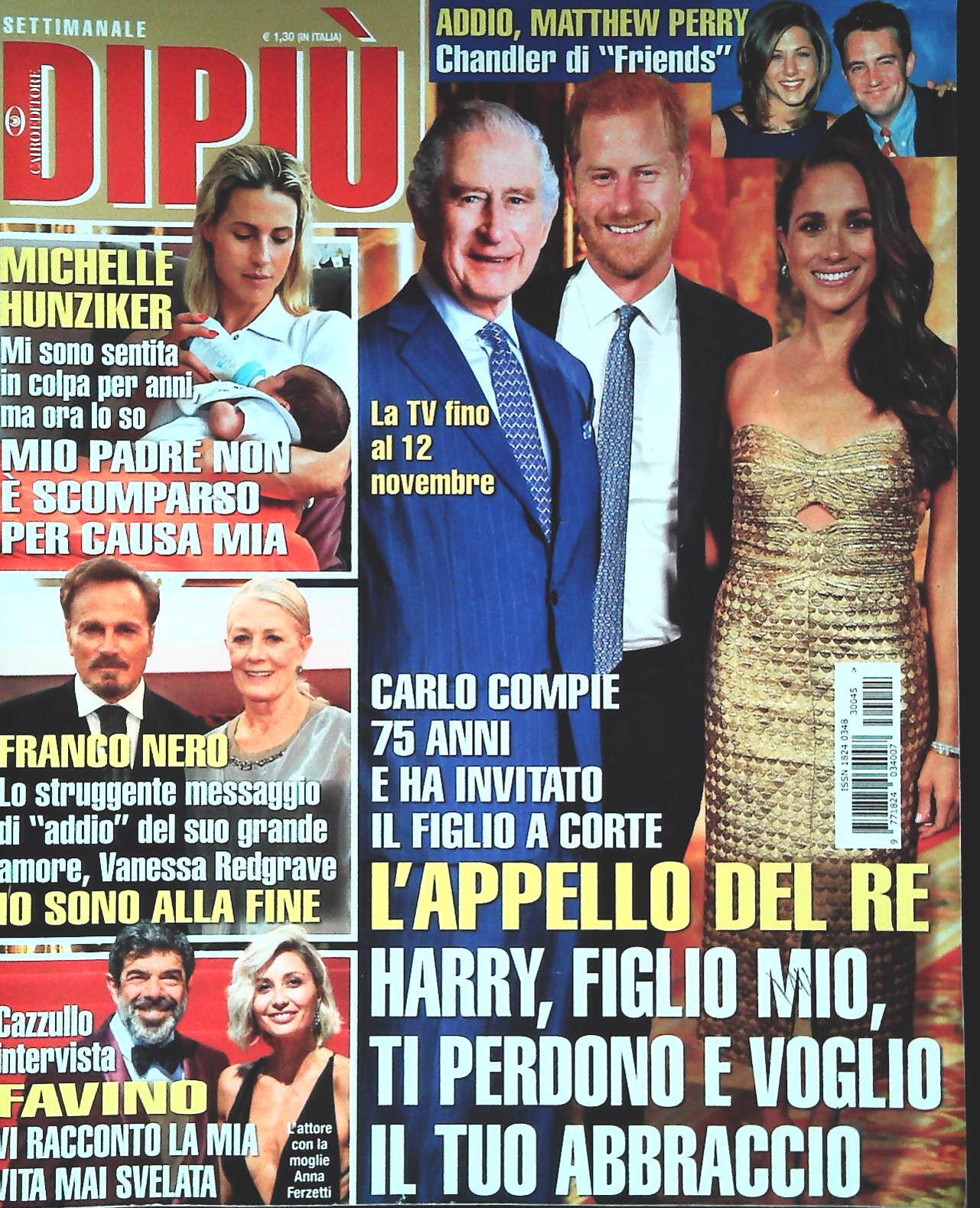 DI PIU' 10 NOVEMBRE 2023 - HUNZICKER - FRANCO NERO - FAVINO