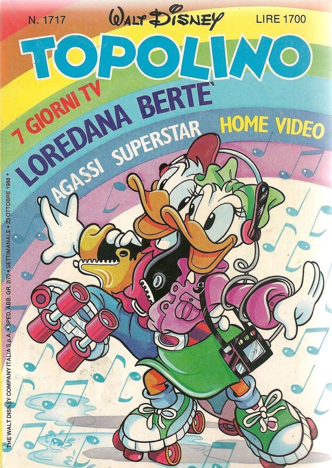 TOPOLINO N° 1717 - 23 OTTOBRE 1988