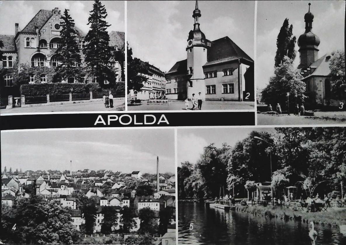 APOLDA - CINQUE VEDUTE - GERMANIA - NV