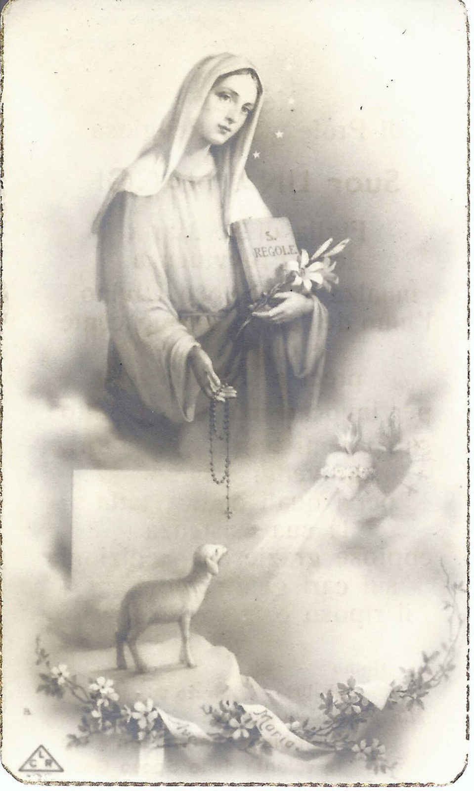 Santino - Ricordo 25° VOTI MONACALI - 1945 - AS011-075