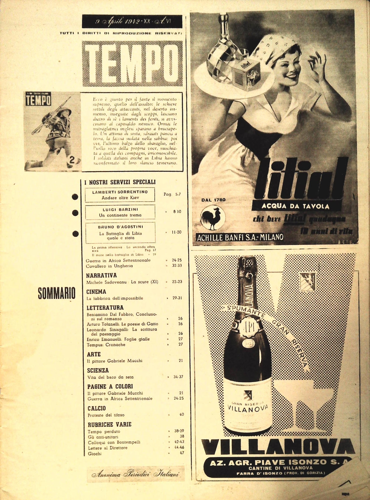 TEMPO N. 150 - 9-16 APRILE 1942 - OLTRE KIEV - BATTAGLIA DI LIBIA