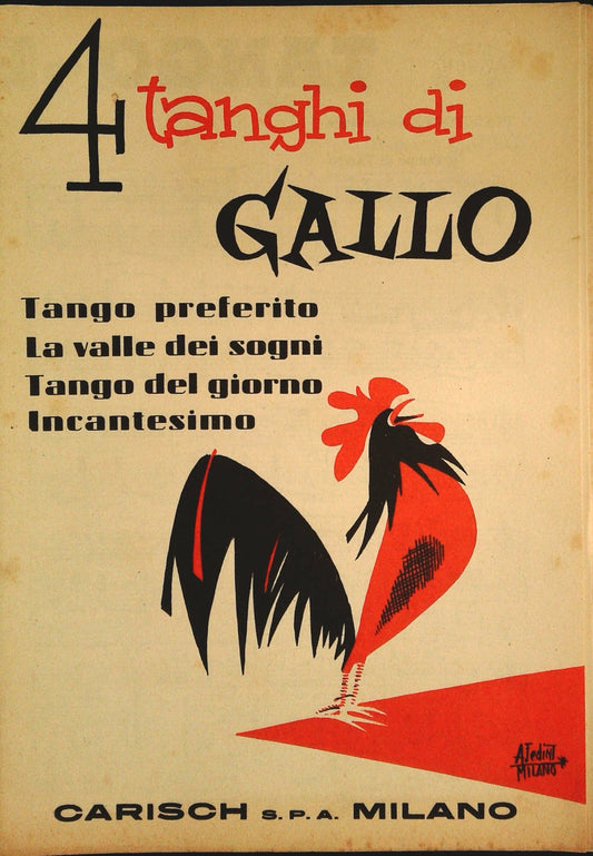 4 TANGHI DI GALLO - SPARTITO-SHEET MUSIC