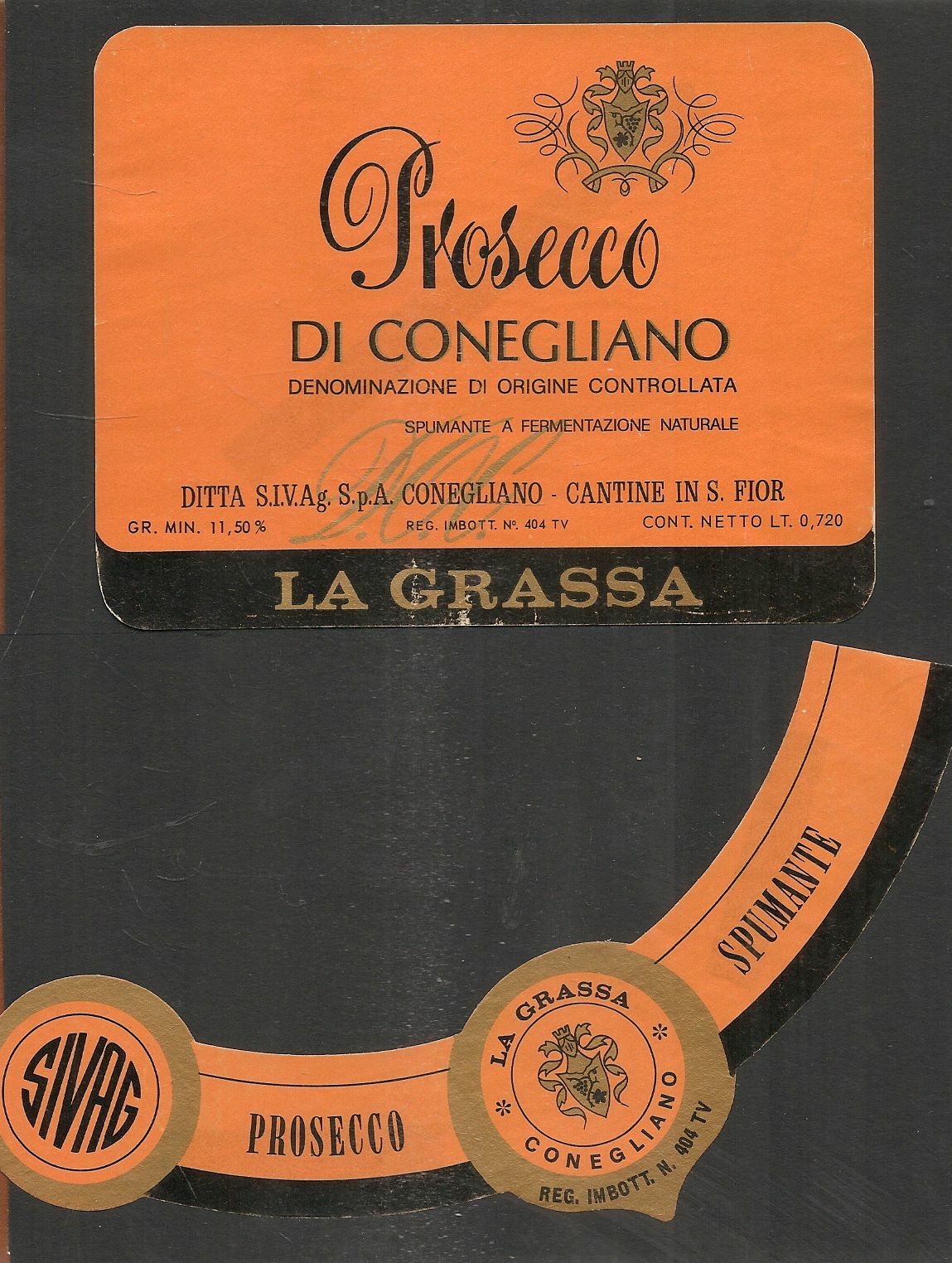 PROSECCO DI CONEGLIANO - LA GRASSA - ETICHETTA VINO