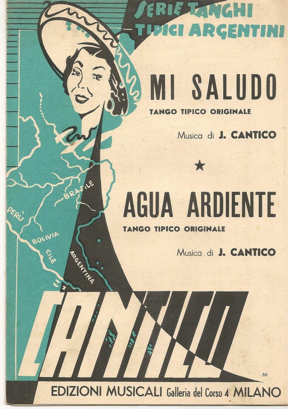 MI SALUDO. tango tipico - AGUA ARDENTE. tango tipico - SPARTITO-SHEET MUSIC