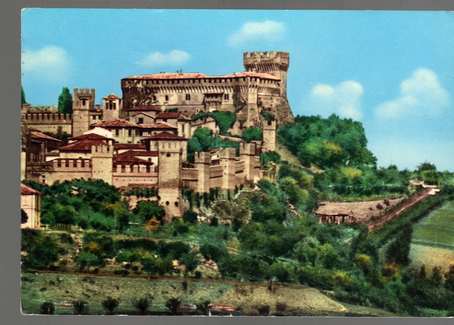 GRADARA - PANORAMA E CASTELLO - V1967 - ACQUARELLATA