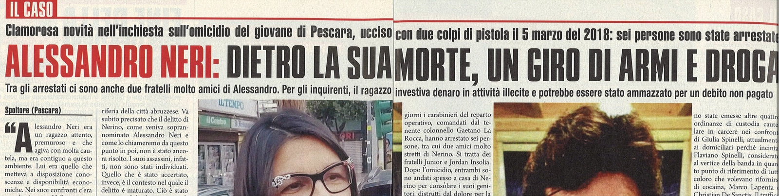 CASO ALESSANDRO NERI- CLIPPING-RITAGLIO DI GIORNALE