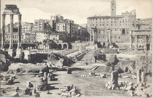 ROMA - IL FORO ROMANO ED AVANZI DEL TEMPIO DI CASTORE E POLL