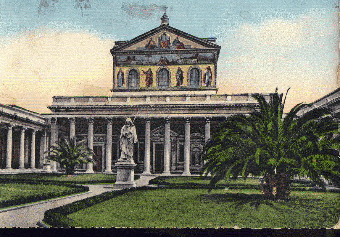 ROMA - SAN PAOLO FUORI LE MURA - ACQUERELLATA - V1958