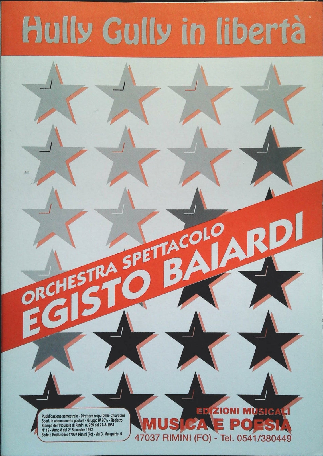 ORCHESTRA EGISTO BAIARDI - 12 BRANI - SPARTITO-SHEET MUSIC