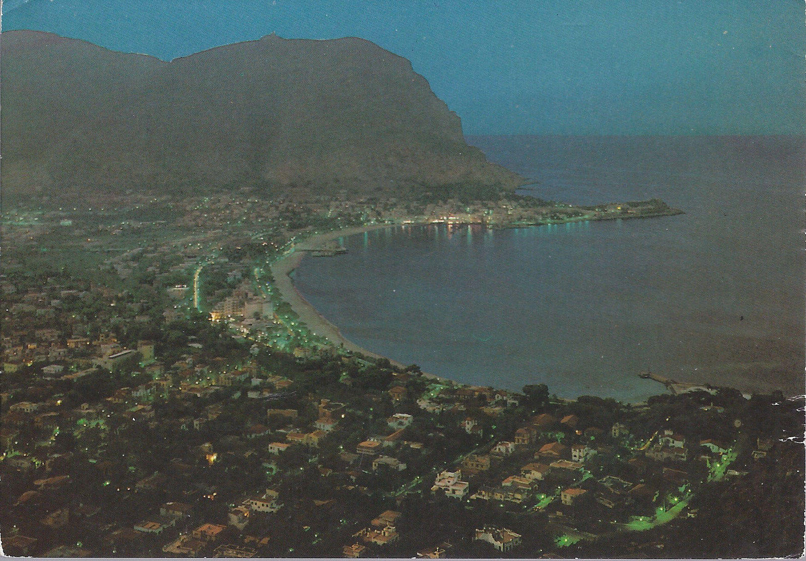 MONDELLO - PANORAMA DI NOTTE - V1981