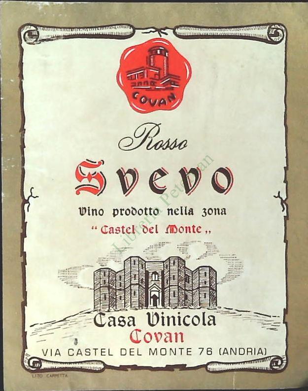 ROSSO SVEVO - CASA VINICOLA COVAN - ETICHETTA VINO