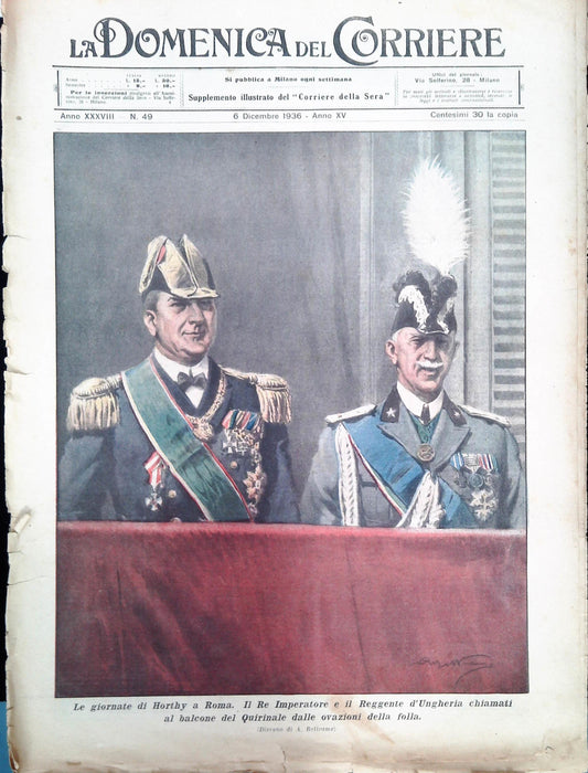 LA DOMENICA DEL CORRIERE N. 49 - 6 DICEMBRE 1936