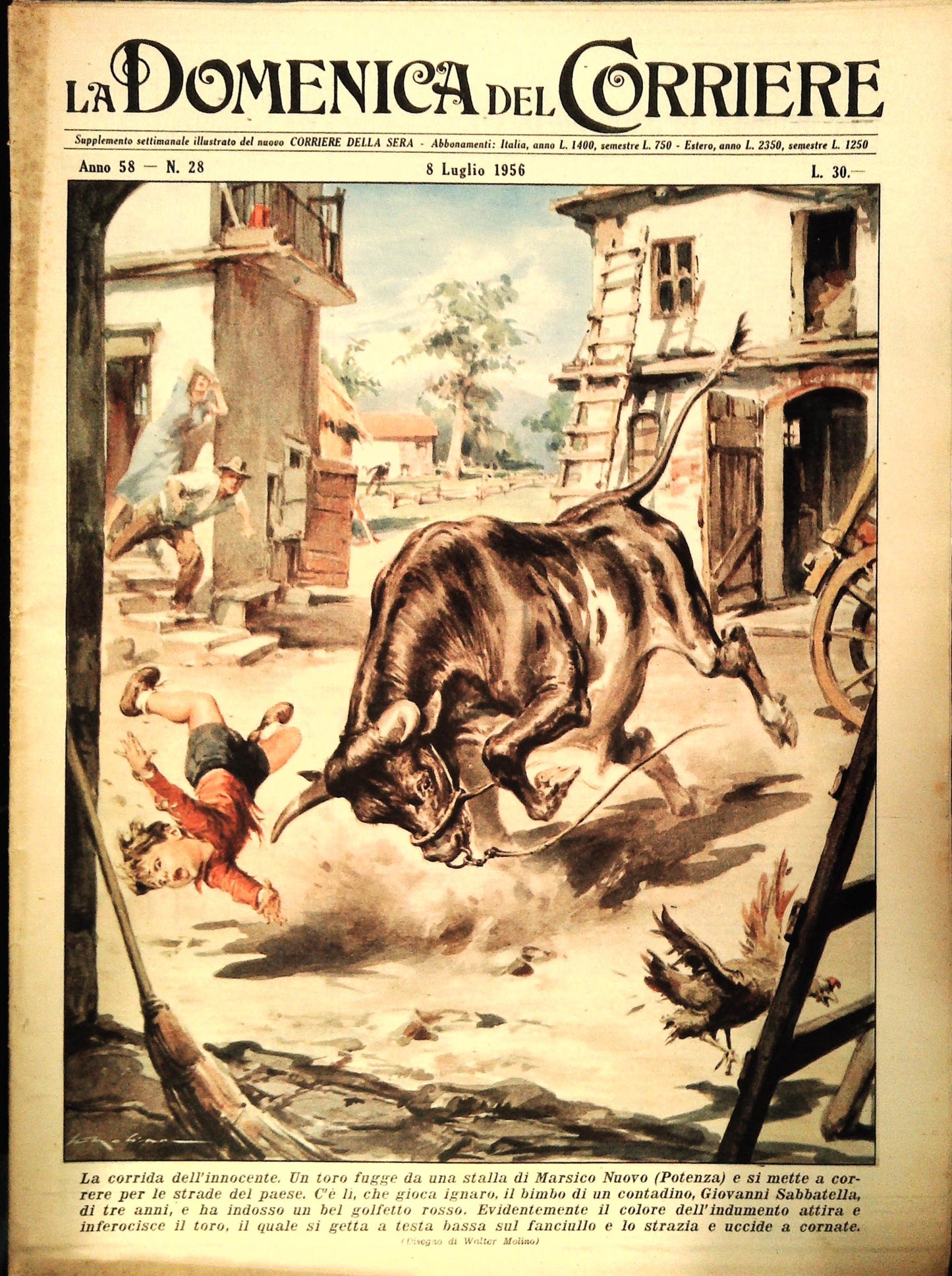 DOMENICA DEL CORRIERE N. 28 - 8 LUGLIO 1956