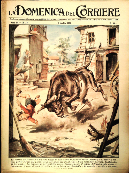 DOMENICA DEL CORRIERE N. 28 - 8 LUGLIO 1956