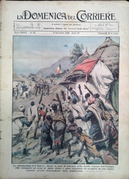 LA DOMENICA DEL CORRIERE N. 45 - 8 NOVEMBRE 1936