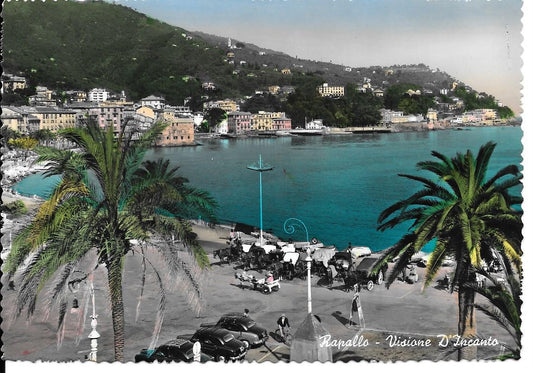 RAPALLO - PANORAMA - V1958 - ACQUARELLATA