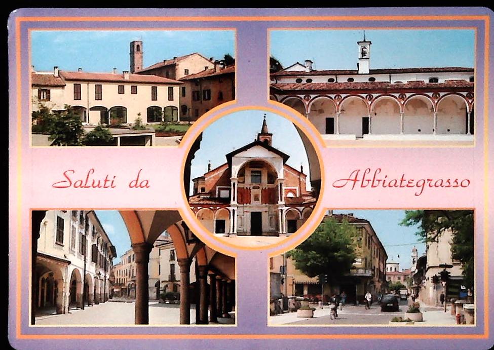 ABBIATEGRASSO - QUATTRO VEDUTE CON DOBLONE CENTRALE - NV - FEX